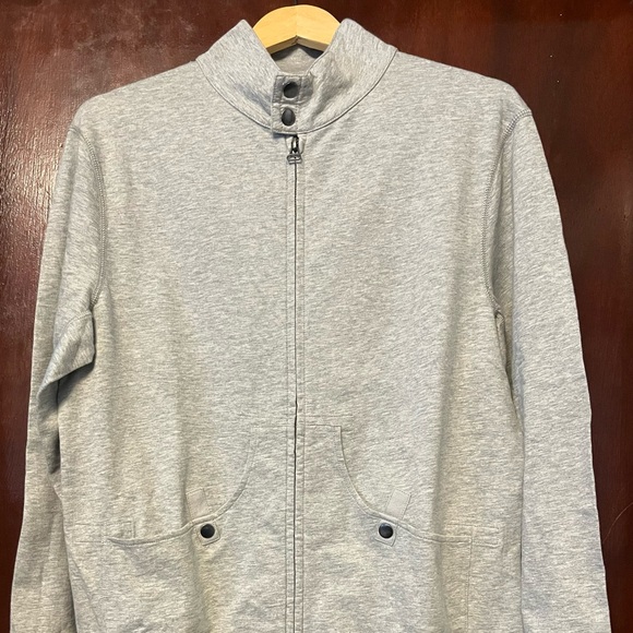 Men’s Terry Mock Neck Zip Gray Onassis Jacket